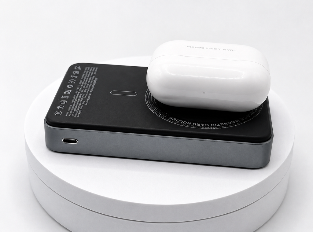 Batería Externa Magnética Ultra Slim 10.000 mAh con Carga Inalámbrica y USB-C