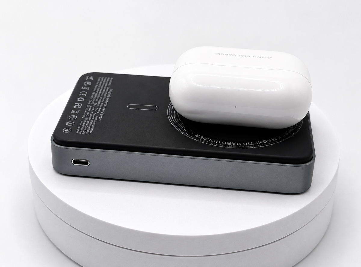 Batería Externa Magnética Ultra Slim 10.000 mAh con Carga Inalámbrica y USB-C
